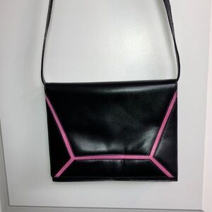 Vintage Escada Bag black pink leather Italy